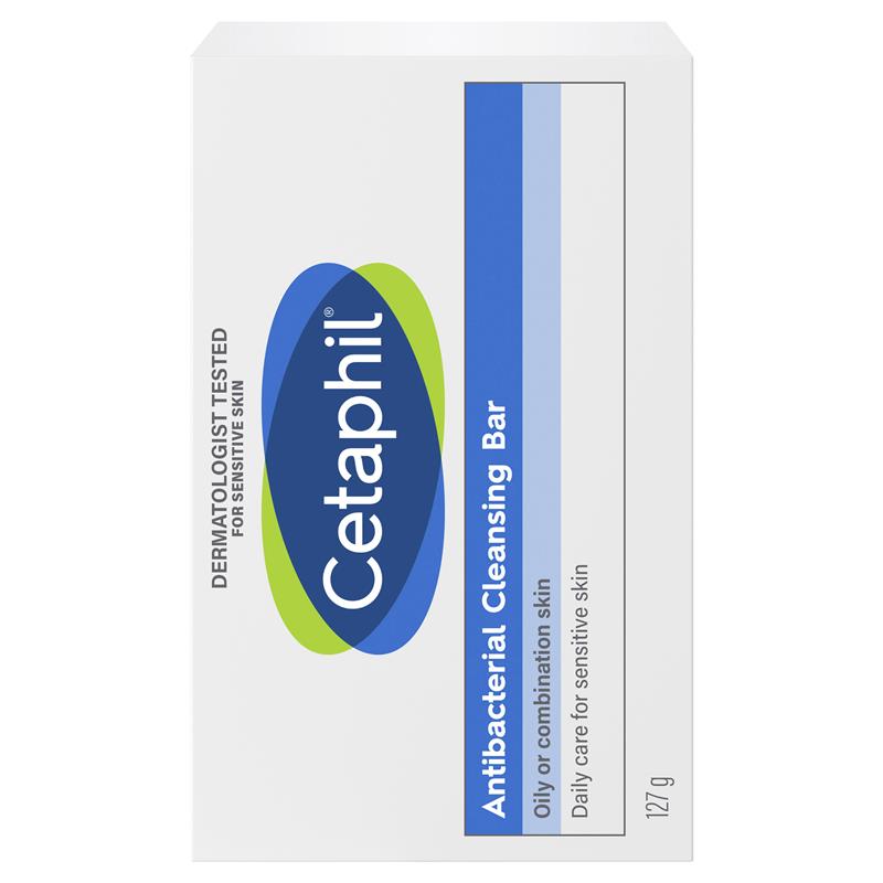 Cetaphil Antibacterial Cleansing Bar 127g for Oily & Combination Skin