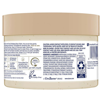Dove Exfoliating Body Polish with Colloidal Oatmeal and Calendula Oil 298g - Gentle Skin Care