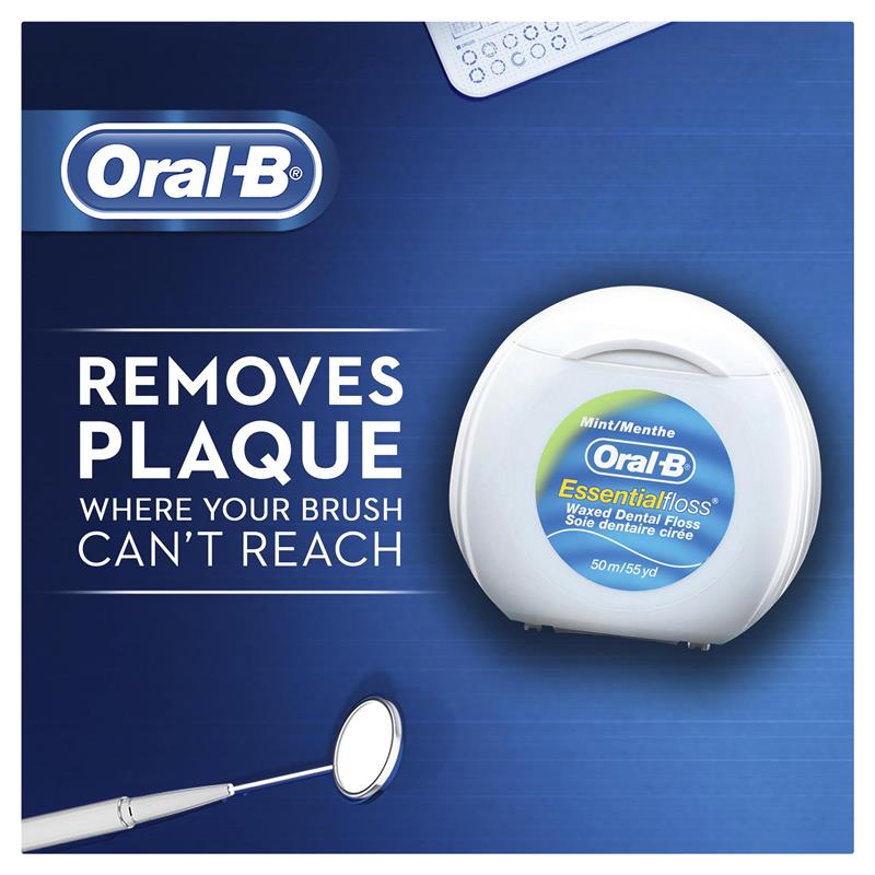 Oral-B Essential Floss - 2x50m for Comprehensive Dental Care