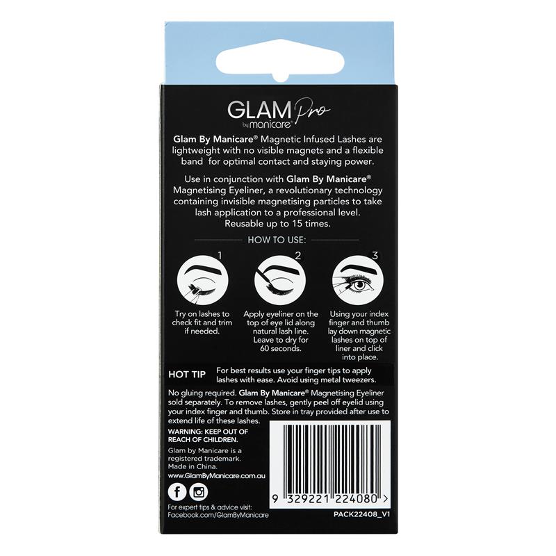 Glam By Manicare Pro Magnetic Infused Mika Lashes Natural
