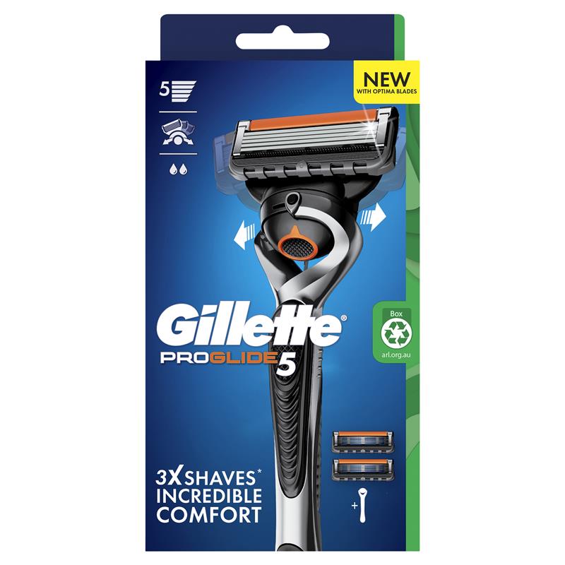 Gillette Fusion Proglide Razor + 2 Blade Refills