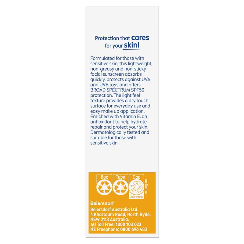 NIVEA Sun SPF 50 UV Face Sensitive 50ml