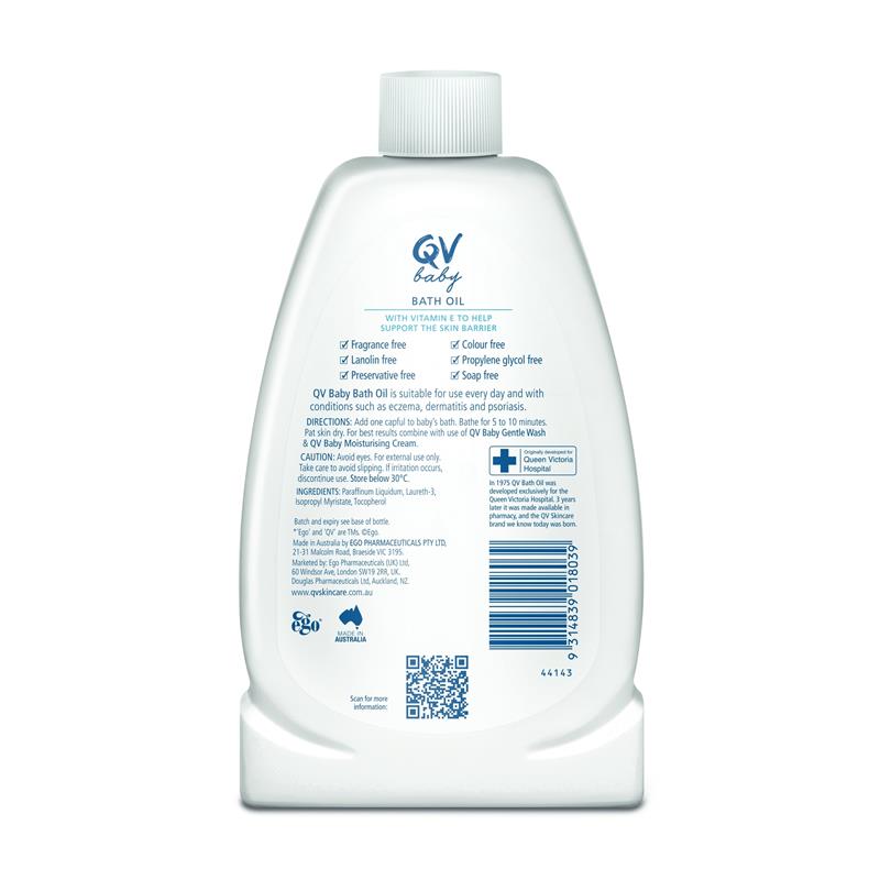 QV Baby Bath Oil - 500ml Shower & Bath Oil