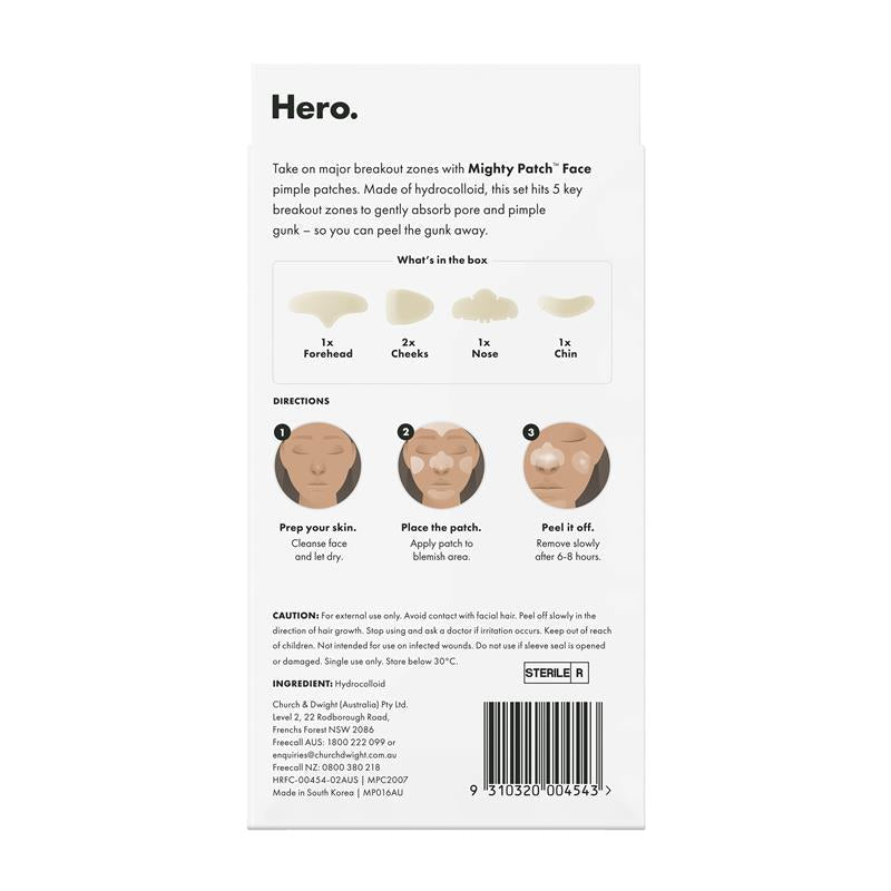 Hero Mighty Patch Face - 5 Pack for Comprehensive Breakout Care
