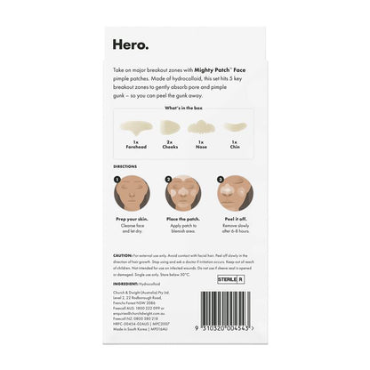 Hero Mighty Patch Face - 5 Pack for Comprehensive Breakout Care