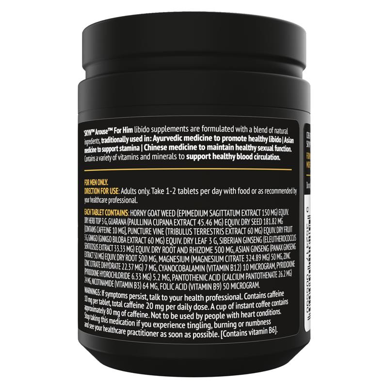 Skyn Arouse For Him Libido Supplements 60 Tablets