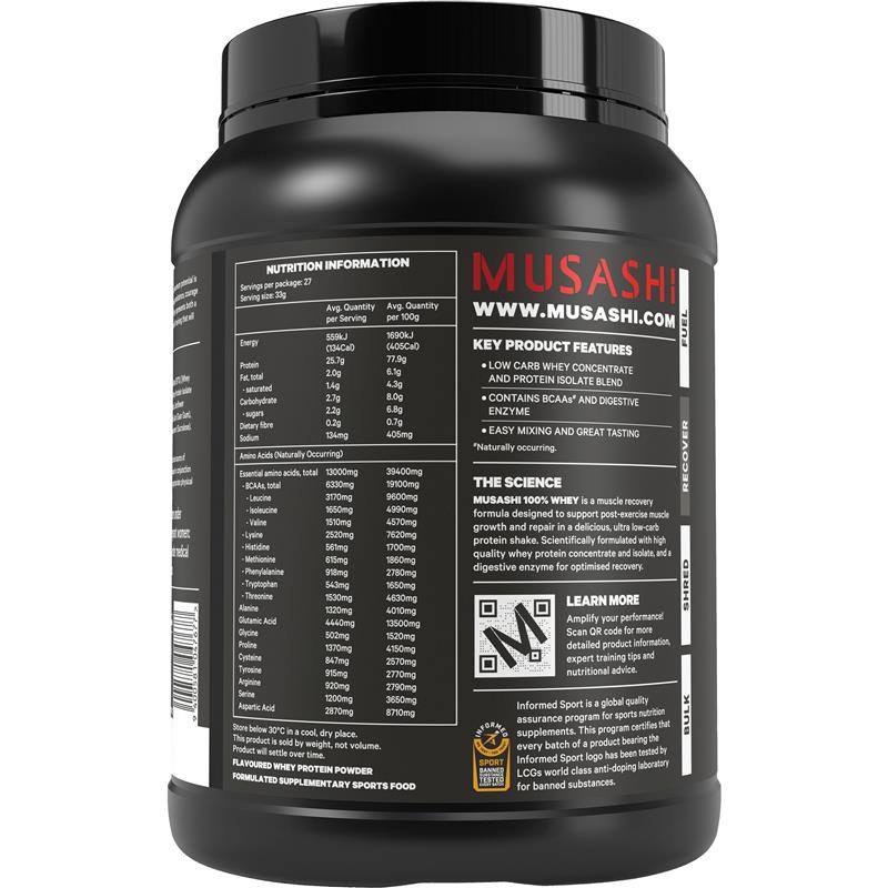 Musashi 100% Whey Protein Vanilla 900g