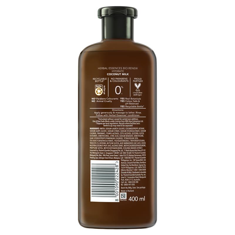 Herbal Essences Bio:Renew Hydrate Coconut Milk Shampoo 400ml