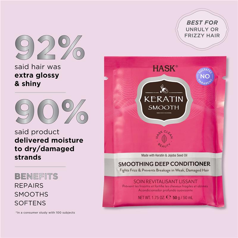 Hask Keratin Hair Treatment Sachet 50g - Strengthen & Repair