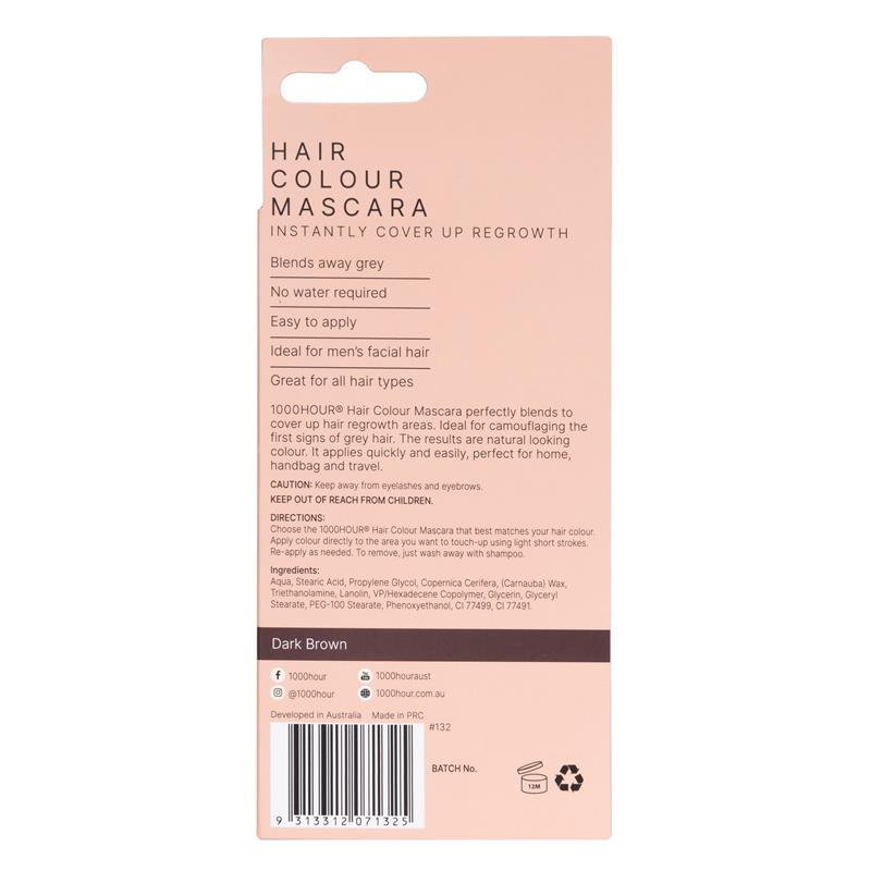 1000 Hour Hair Colour Mascara - Dark Brown 12g