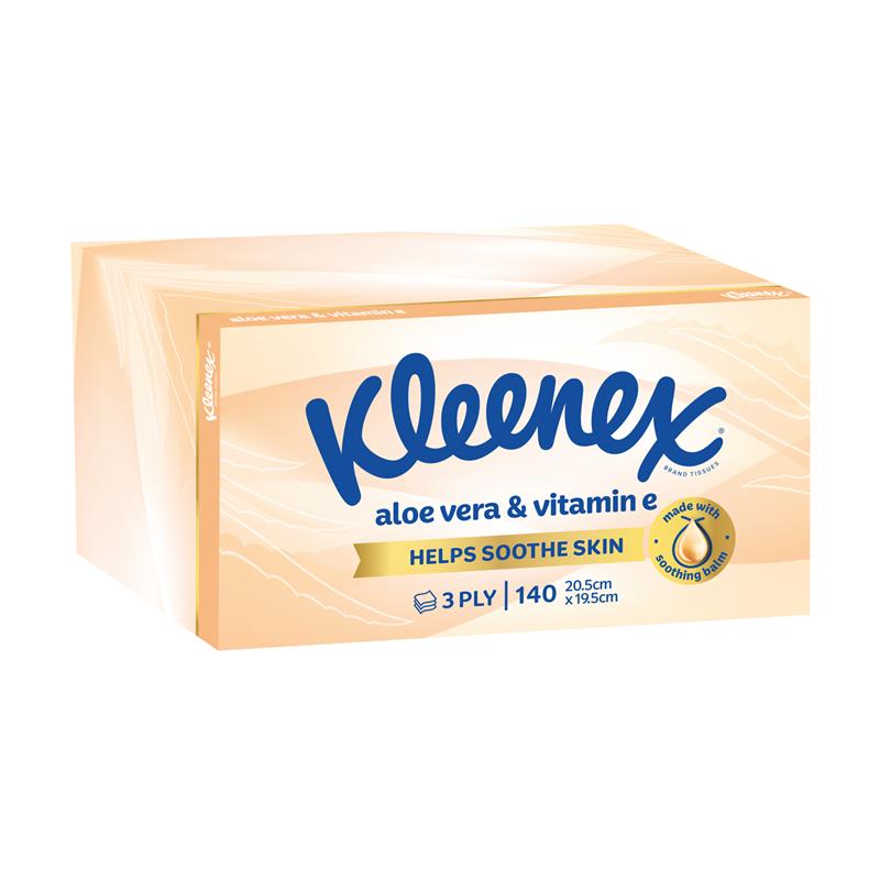 Kleenex Facial Tissues with Aloe Vera - 140 Pack