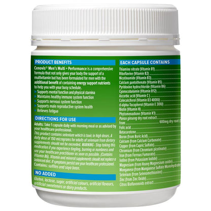Cenovis Once Daily Mens Multi + Performance 150 Capsules
