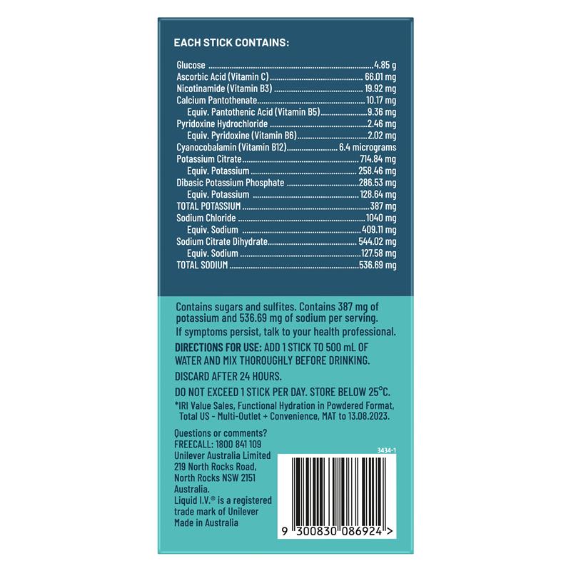 Liquid IV Hydration Passionfruit 10 Sachets