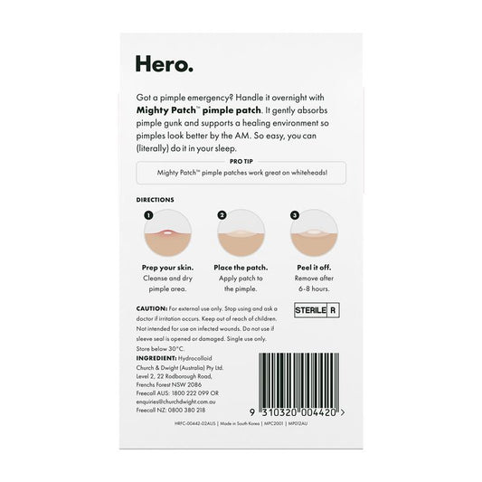 Hero Mighty Patch Original Hydrocolloid Pimple Patches 24 pack