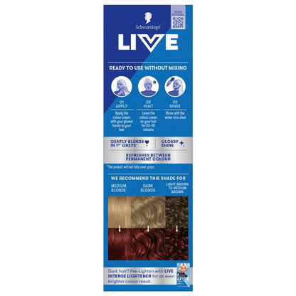 Schwarzkopf LIVE Colour Rich Burgundy Semi Permanent 75ml