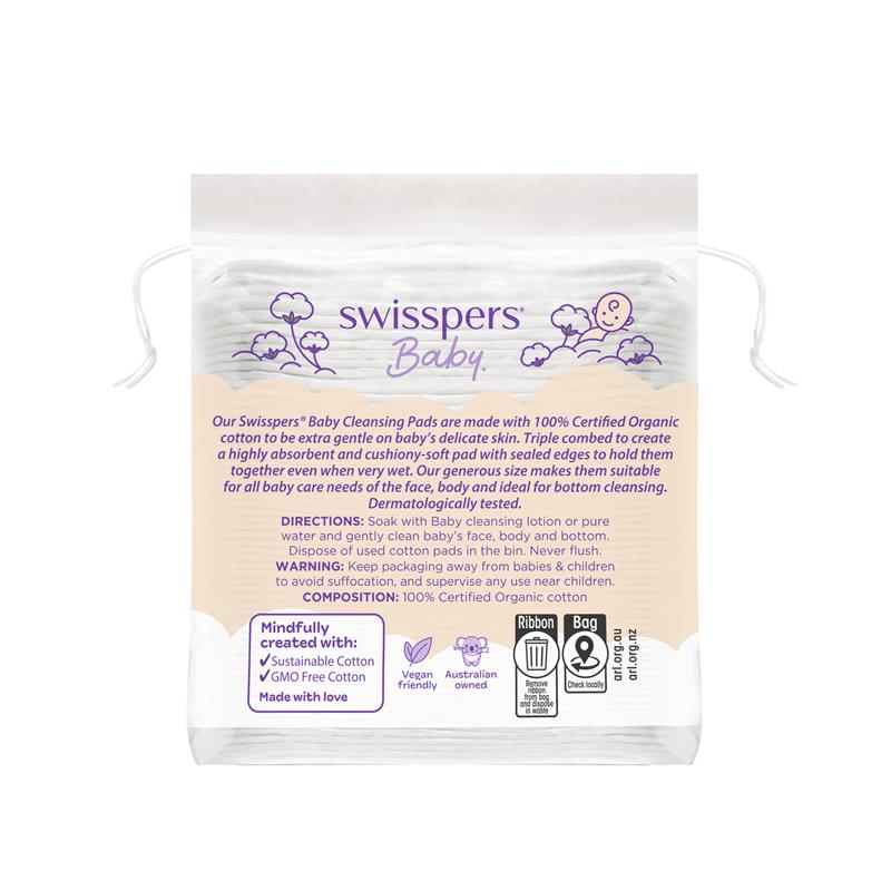 Swisspers Baby Organic Cotton Large Pads 40