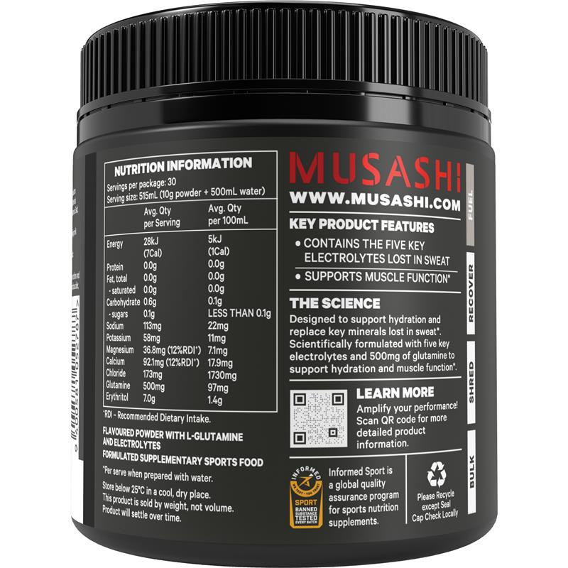 Musashi Electrolytes - Blue Raspberry 300g
