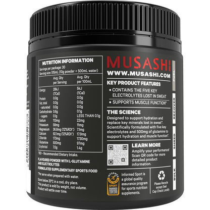 Musashi Electrolytes - Blue Raspberry 300g