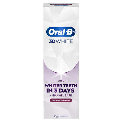 Oral-B 3D White Luxe Glamorous White Toothpaste 95g - Whitening Mint Formula