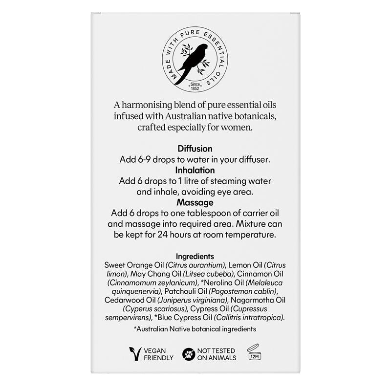 Bosisto's Native Balance Oil 15ml - Essential Oil Blend for Women
