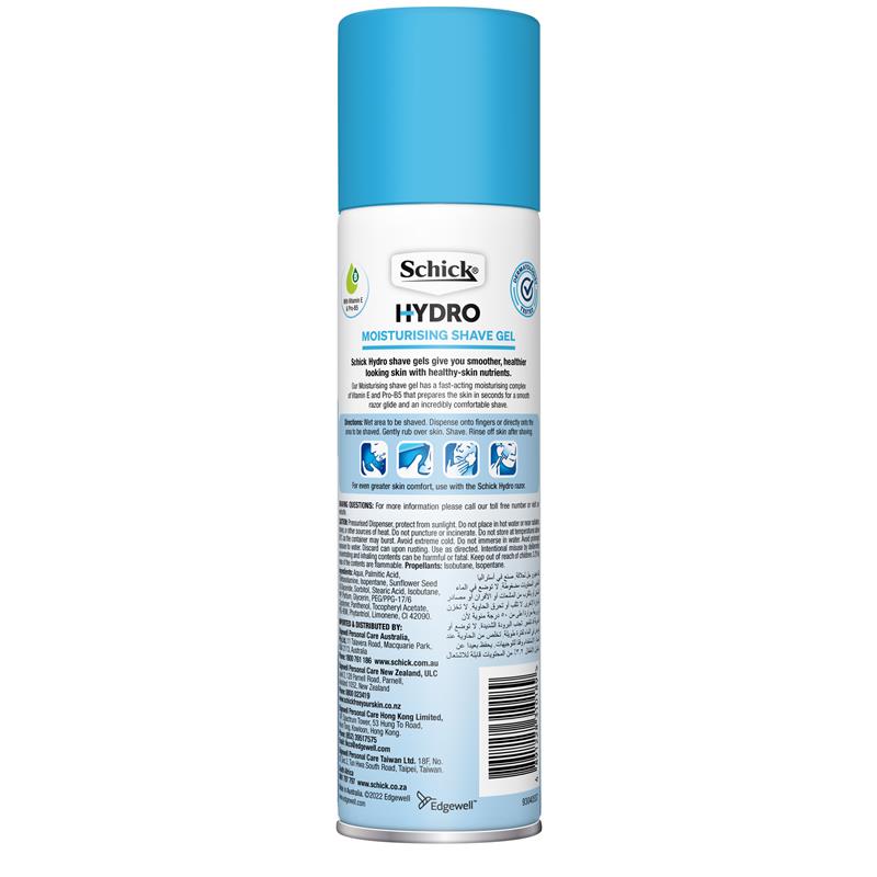 Schick Hydro Moisturising Shave Gel 198g - Smooth Shaving Experience