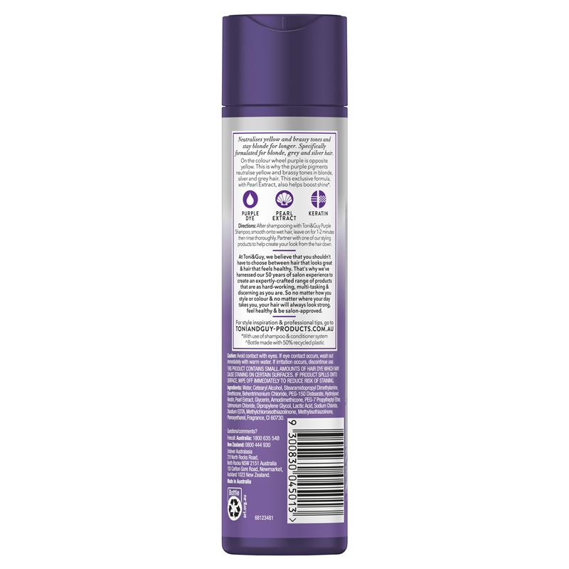 Toni & Guy Purple Conditioner - 250ml for Vibrant Hair Care