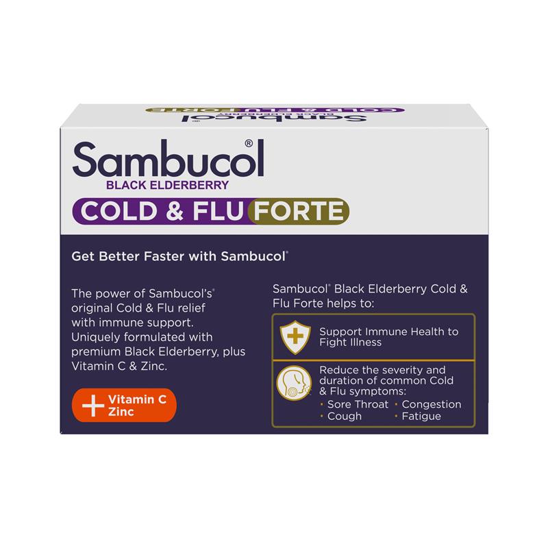Sambucol Cold & Flu Forte - 24 Capsules for Immune Support
