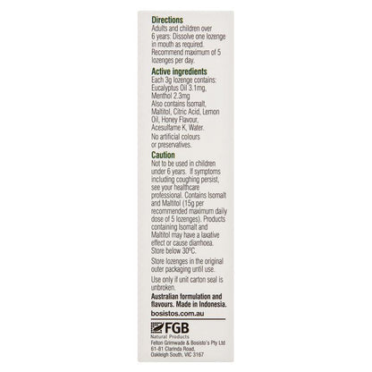 Bosisto's Eucalyptus Throat Lozenges - 50g (17 Lozenges)