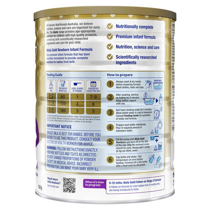 Alula Gold Stage 1 Newborn Infant Formula 0-6 Months - 900g