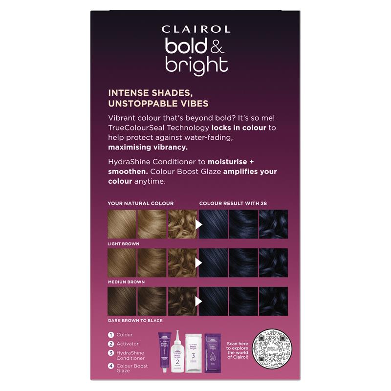 Clairol Bold & Bright Permanent Hair Colour 28 Wild Blackberry