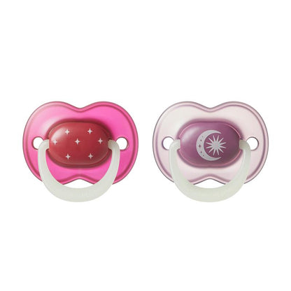 Tommee Tippee NightGlow Soother 18-36 Months 2 Pack Assorted Colours