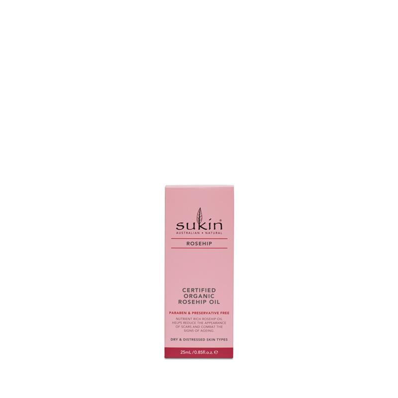 Sukin Certified Organic Rose Hip Oil 25ml for Skin Nourishment