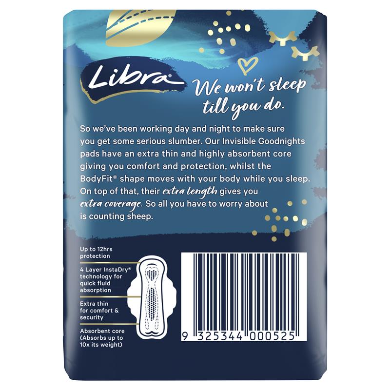Libra Invisible Goodnight with Wings 10 Pack