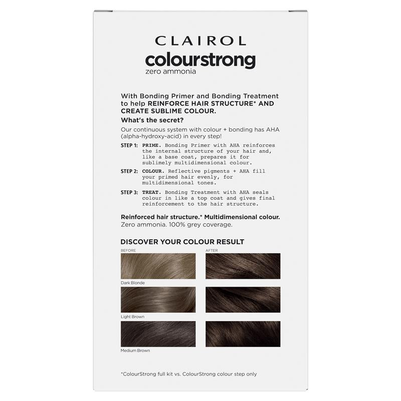 Clairol Colour Strong Kit 6.0 Light Brown - Ammonia-Free Hair Color