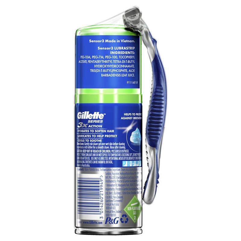 Gillette Aloe Sensitive Gel with Razor - 70g