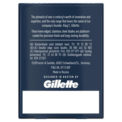 King C Gillette Platinum Stainless Steel Safety Razor Blades - 10 Blades