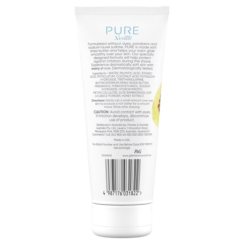 Gillette Venus Pure Manuka Honey & Vanilla Shave Cream 174g with Shea Butter