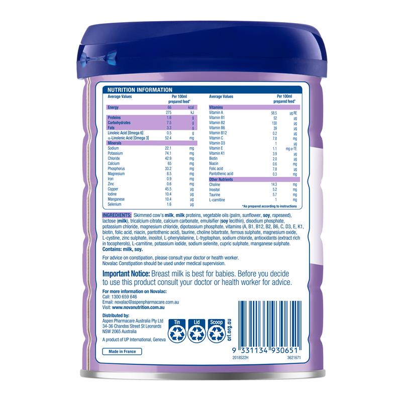 Novalac IT Constipation Infant Formula - 800g
