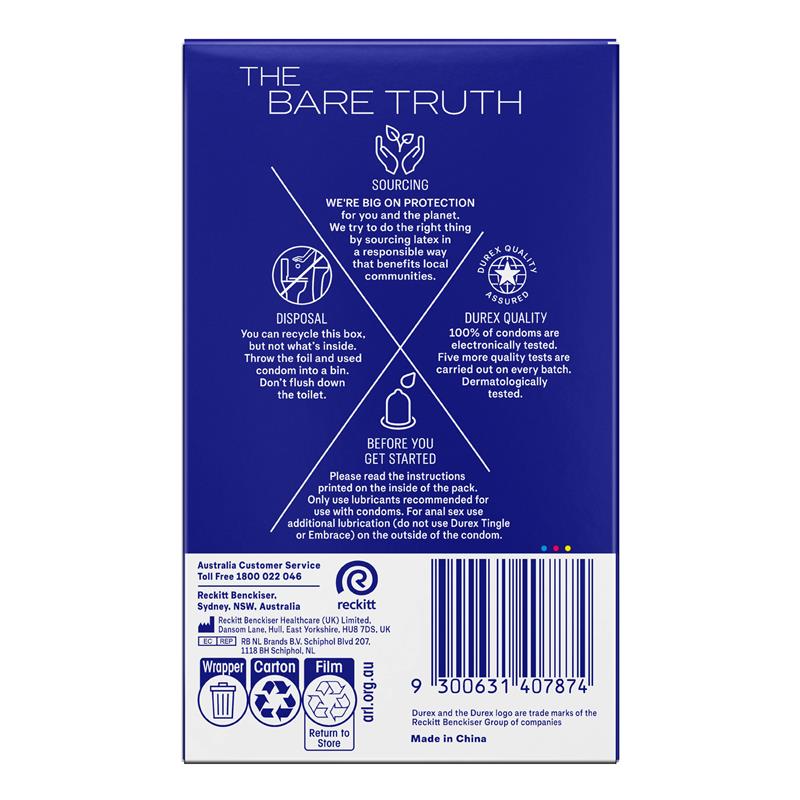 Durex Regular Condoms Original 30 Pack - Reliable Protection & Comfort