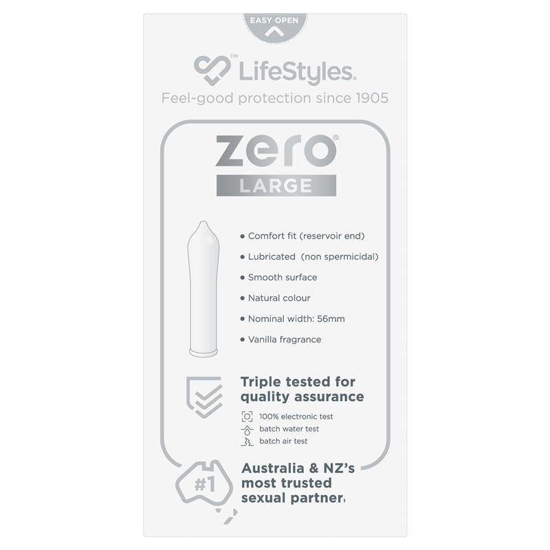 LifeStyles Zero Condoms Large 10 Pack