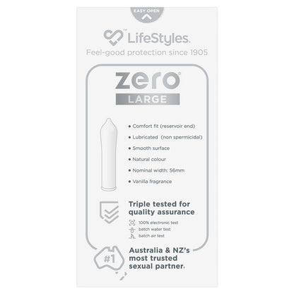 LifeStyles Zero Condoms Large 10 Pack