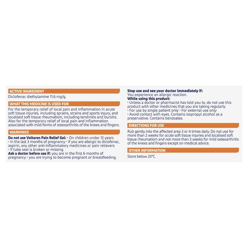 Voltaren Pain Relief Gel with No Mess Applicator - 75g for Targeted Relief