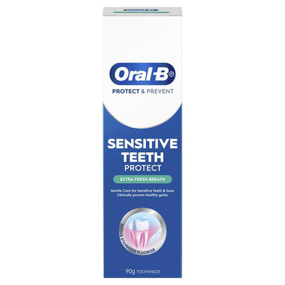 Oral-B Sensitive Teeth Protect Extra Fresh Breath Toothpaste 90g - Mint Flavor