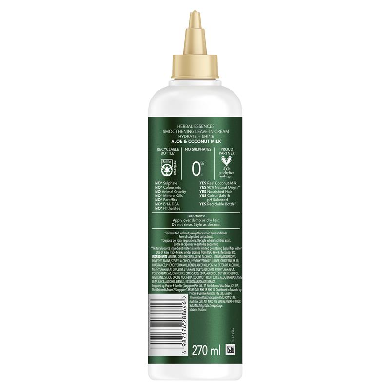Herbal Essences Bio Renew Coconut Milk & Aloe Smoothening Leave-In Cream 270ml