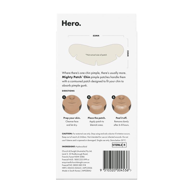 Hero Mighty Patch Chin - 8 Pack for Targeted Pimple Treatment