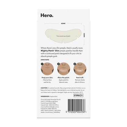 Hero Mighty Patch Chin - 8 Pack for Targeted Pimple Treatment