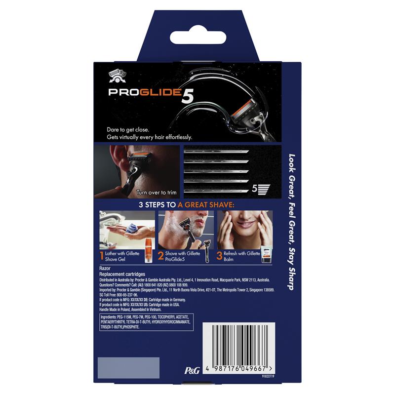 Gillette ProGlide Men's Razor Kit with FlexBall & 5-Blade Refills, 4-Pack