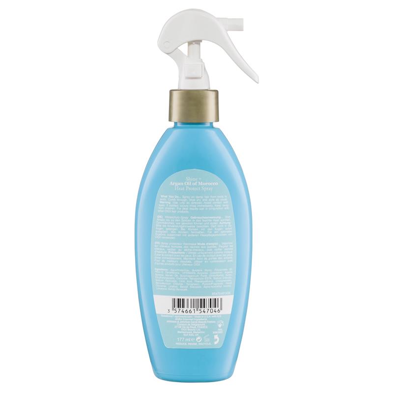 Ogx Flexible Control Shine + Hydrate Argan Oil of Morocco Heat Protect Spray For Damaged & Heat Styled Hair 177mL