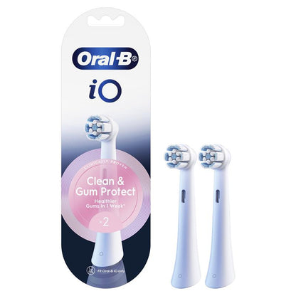 Oral-B iO Clean & Gum Protect Brush Head Refills - White, 2 Pack