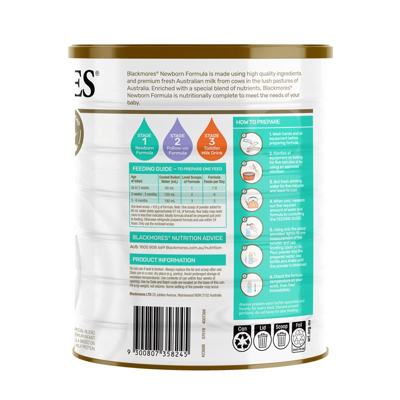 Blackmores Newborn Formula 900g - Essential Nutrition for Infants from Birth to 6 Months